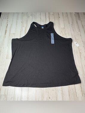 Old Navy Ultralite Black Racerback Tank Top Size 4X NWT